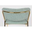 Afbeelding van White Label Living Counter Stool Jolien Gold/Light Green