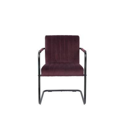 Dutchbone Stitched Armstoel Velvet Paars Dutchbone Stitched Armstoel Velvet Paars