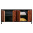 Afbeelding van BePureHome Nuts Dressoir Hout Walnoot Zwart