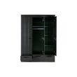 Afbeelding van Woood Connect Kast Zwart - 3 Deurs, Stroken + Lade