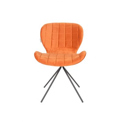 Zuiver OMG Stoel Oranje Velvet Zuiver OMG Stoel Oranje Velvet