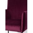 Afbeelding van White Label Living Armchair Dion Velvet Wine
