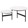 Afbeelding van Richmond Interiors Salontafel Lexington white set van 2 draaibaar (White)