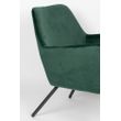 Afbeelding van White Label Living Lounge Chair Bon Velvet Green