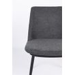Afbeelding van White Label Living Chair Lionel Dark Grey
