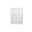 Afbeelding van Woood Connect Kast Wit - 3 Deurs, Stroken + Lade