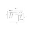 Afbeelding van White Label Living Side Table Drop Set Of 2