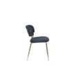 Afbeelding van White Label Living Chair Jolien Gold/Dark Blue