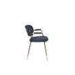 Afbeelding van White Label Living Armchair Jolien Gold/Dark Blue