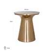 Afbeelding van Richmond Interiors Bijzettafel Jackson 51Ø (Goud)