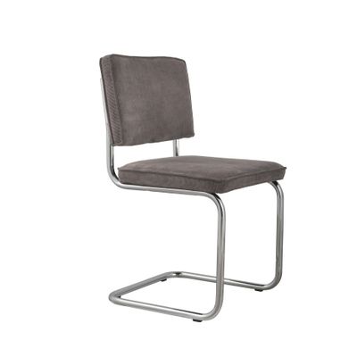 Zuiver Ridge Stoel Brushed Rib Grijs Zuiver Ridge Stoel Brushed Rib Grijs