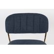 Afbeelding van White Label Living Counter Stool Jolien Gold/Dark Blue