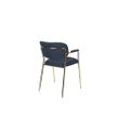 Afbeelding van White Label Living Armchair Jolien Gold/Dark Blue