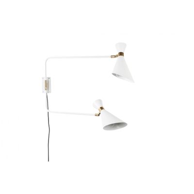 Zuiver Shady Double Wandlamp Wit Zuiver Shady Double Wandlamp Wit