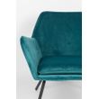 Afbeelding van White Label Living Lounge Chair Bon Velvet Blue