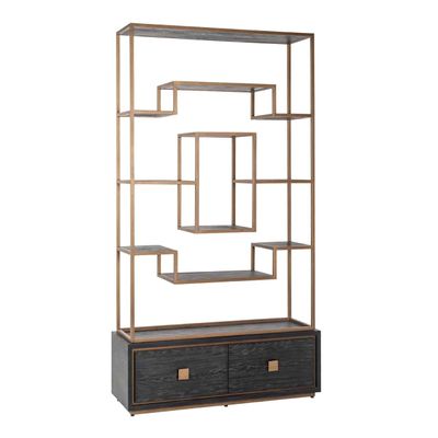 Richmond Interiors Wandkast Hunter 2-laden (Goud) Richmond Interiors Wandkast Hunter 2-laden (Goud)