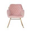Afbeelding van Richmond Interiors Schommelstoel Rocky Pink Velvet (Quartz Pink 700)