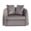 Afbeelding van Richmond Interiors Fauteuil Darwin met 2 kussens Stone Velvet (Quartz Stone 101)