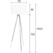 Afbeelding van Zuiver Tripod Vloerlamp Koper Zwart