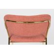 Afbeelding van White Label Living Counter Stool Jolien Gold/Pink