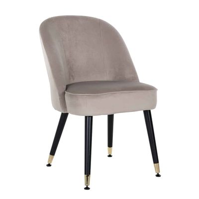 Richmond Interiors Stoel Julius Khaki Velvet, Gold footcap (Quartz Khaki 903) Richmond Interiors Stoel Julius Khaki Velvet, Gold footcap (Quartz Khaki 903)