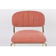 Afbeelding van White Label Living Lounge Chair Jolien Gold/Pink