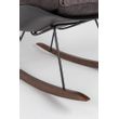 Afbeelding van White Label Living Lounge Chair Rocky Dark