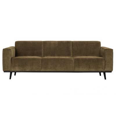 BePureHome Statement 3-Zits Bank 230 CM Brede Platte Rib Golden Brown BePureHome Statement 3-Zits Bank 230 CM Brede Platte Rib Golden Brown