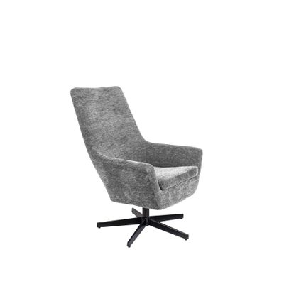 White Label Living Lounge Chair Bruno Rib Light Grey White Label Living Lounge Chair Bruno Rib Light Grey