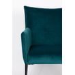 Afbeelding van White Label Living Armchair Dion Velvet Petrol