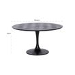 Afbeelding van Richmond Interiors Eettafel Blax Rond Ø140 (Zwart)