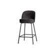 Afbeelding van BePureHome Vogue Barstoel Fluweel Inkt - 65 CM