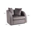 Afbeelding van Richmond Interiors Fauteuil Darwin met 2 kussens Stone Velvet (Quartz Stone 101)