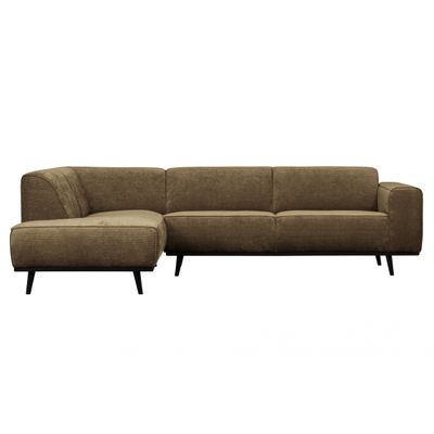 BePureHome Statement Hoekbank Links Platte Brede Rib Golden Brown BePureHome Statement Hoekbank Links Platte Brede Rib Golden Brown