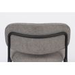 Afbeelding van White Label Living Lounge Chair Jolien Black/Grey