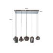 Afbeelding van Richmond Interiors Hanglamp Crosley met 8 verschillende lampen (Zilver)