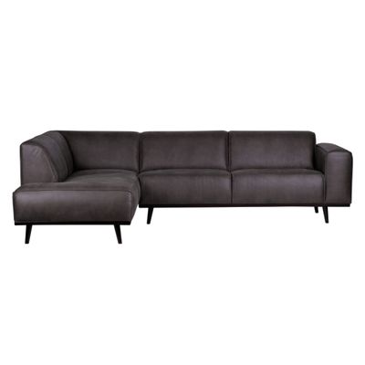 BePureHome Statement Hoekbank Links Eco Leer Grijs BePureHome Statement Hoekbank Links Eco Leer Grijs