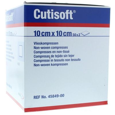 Cutisoft Vliescompres steriel 10 x 10 cm 4 laags