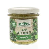 Allos Farm vegetables doperwten & basilicum