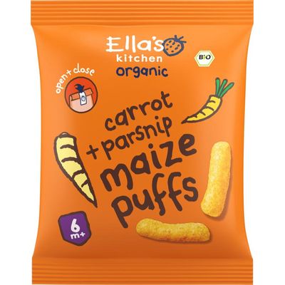 Ella's Kitchen Maize puffs carrot/parsnip 6+ maanden