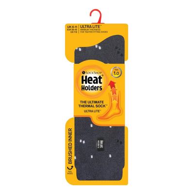 Heat Holders Mens ultra lite socks micro charcoal 6-11