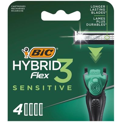 BIC Flex 3 hybrid shaver sensitive cartridges bl 4