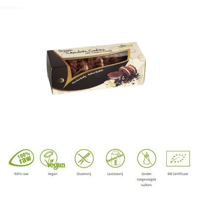 Lifefood Cashew creme chocolade koekjes raw & bio