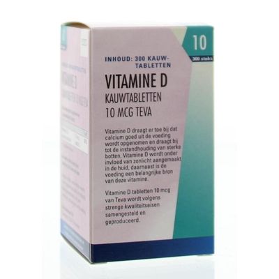 Jood Abstractie Identificeren Teva Vitamine D 10 mcg 400IE - 300 tabletten - Medimart.nl - (3355069)