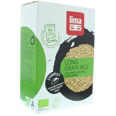 Lima Rijst lang kookbuiltjes 4 x 125 gram