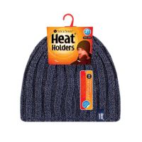Heat Holders Mens cable hat navy one size