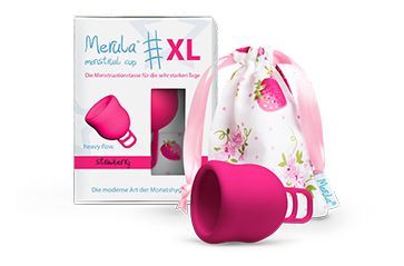 Merula Menstruatie cup XL strawberry roze