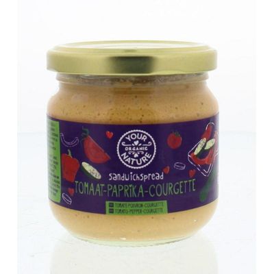 Your Organic Nat Sandwichspread tomaat paprika courgette