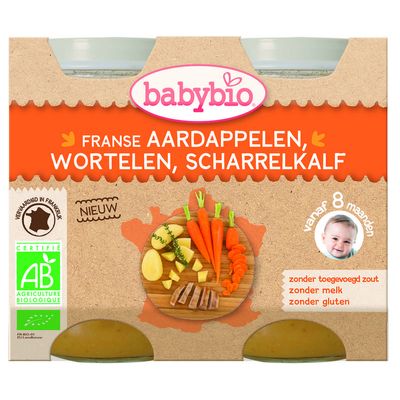 Babybio Aardappel wortel kalf 200 gram