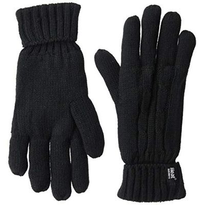 Heat Holders Ladies cable gloves M/L black